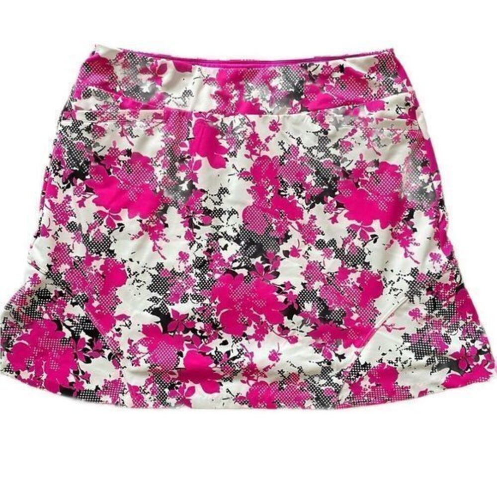 Tail Skort - M pink /white /black , nylon spandex